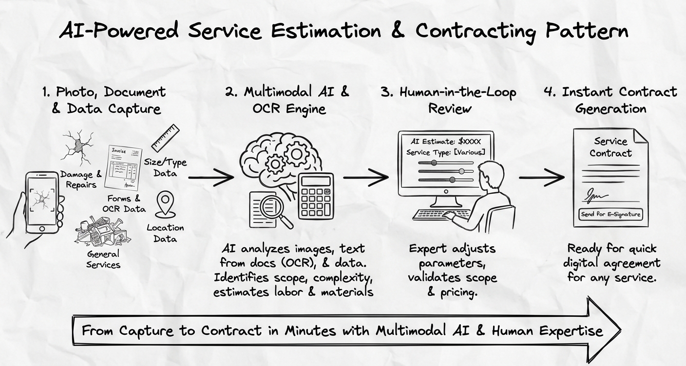 AI-Powered Service Estimation & Contracting: From photo capture to contract generation in minutes